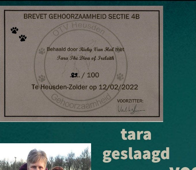 geslaagd voor brevet Tara